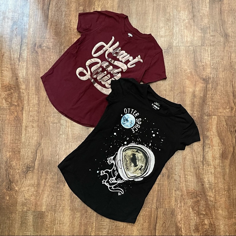 Girl Two T-shirt Bundle (Justice & Old Navy)